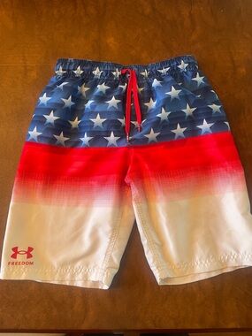Under Armour Men’s Stars & Stripes Swim Shorts - Blue/Red/White